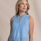 LARISA EYELET TANK - OCEAN CHANNEL