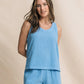 LEILA DOUBLE CLOTH SOLID TANK - OCEAN CHANNEL