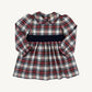 LONG SLEEVE CINDY LOU SASH DRESS - PARIS PIKE PLAID/NANTUCKET NAVY