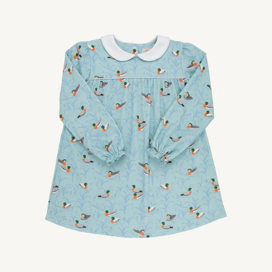 LS MAERIN FITZ FROCK DRESS - FINE WEATHER FOR DUCKS/WORTH AVE WHITE