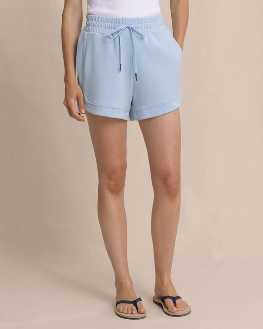 LADIES MAXINE LUXE LOUNGE SHORT - CERULEAN