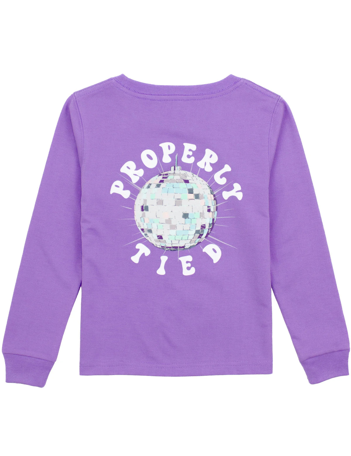 GIRLS DISCO BALL LS TEE - LIGHT PURPLE