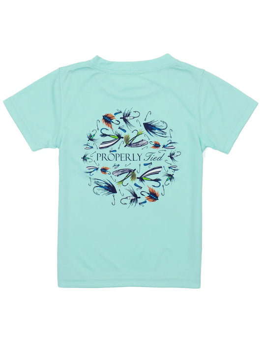 PERFORMANCE TEE STAY FLY - SEAFOAM
