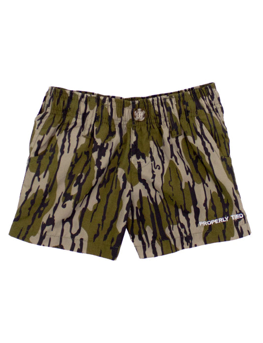 BOYS MALLARD SHORTS - MOSSY OAK BOTTOMLAND