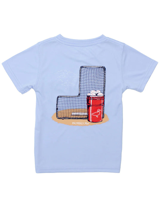 BOYS PERFORMANCE TEE SS BASEBALL LIGHT BLUE