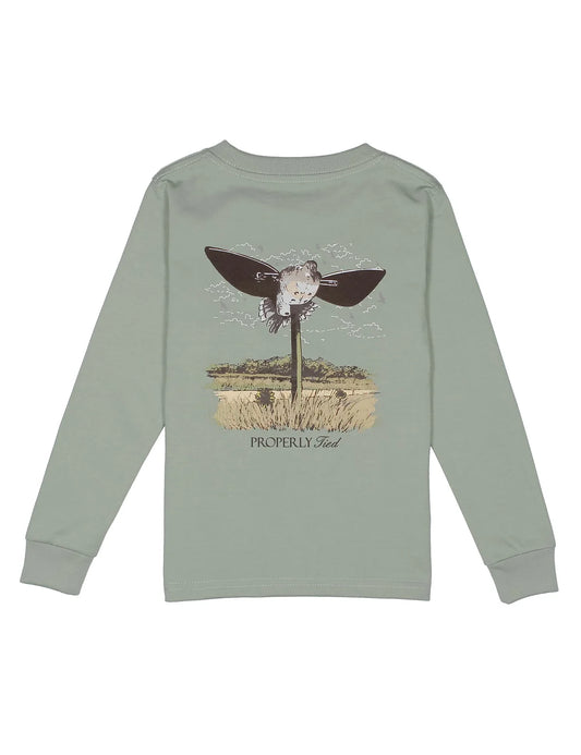 BOYS DOVE DECOY LS TEE - SAGE