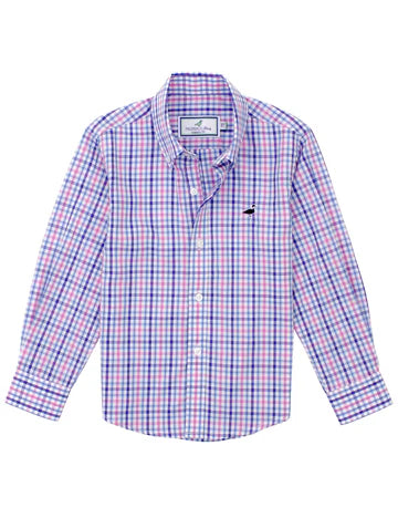 BOYS SEASONAL SPORTSHIRT BLUEBERRY