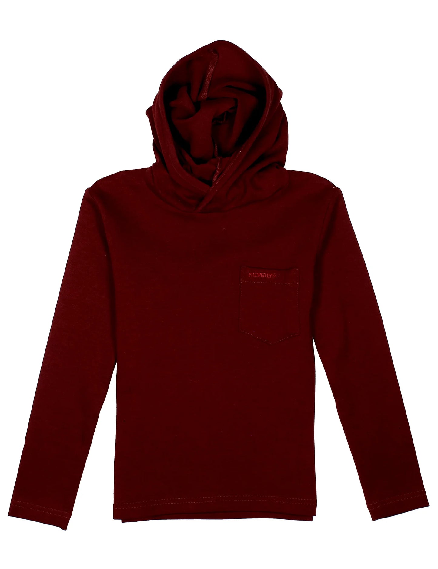 BOYS SHORLINE HOODIE - MAROON