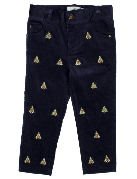 BOYS TINSEL PANT CHRISTMAS TREE NAVY