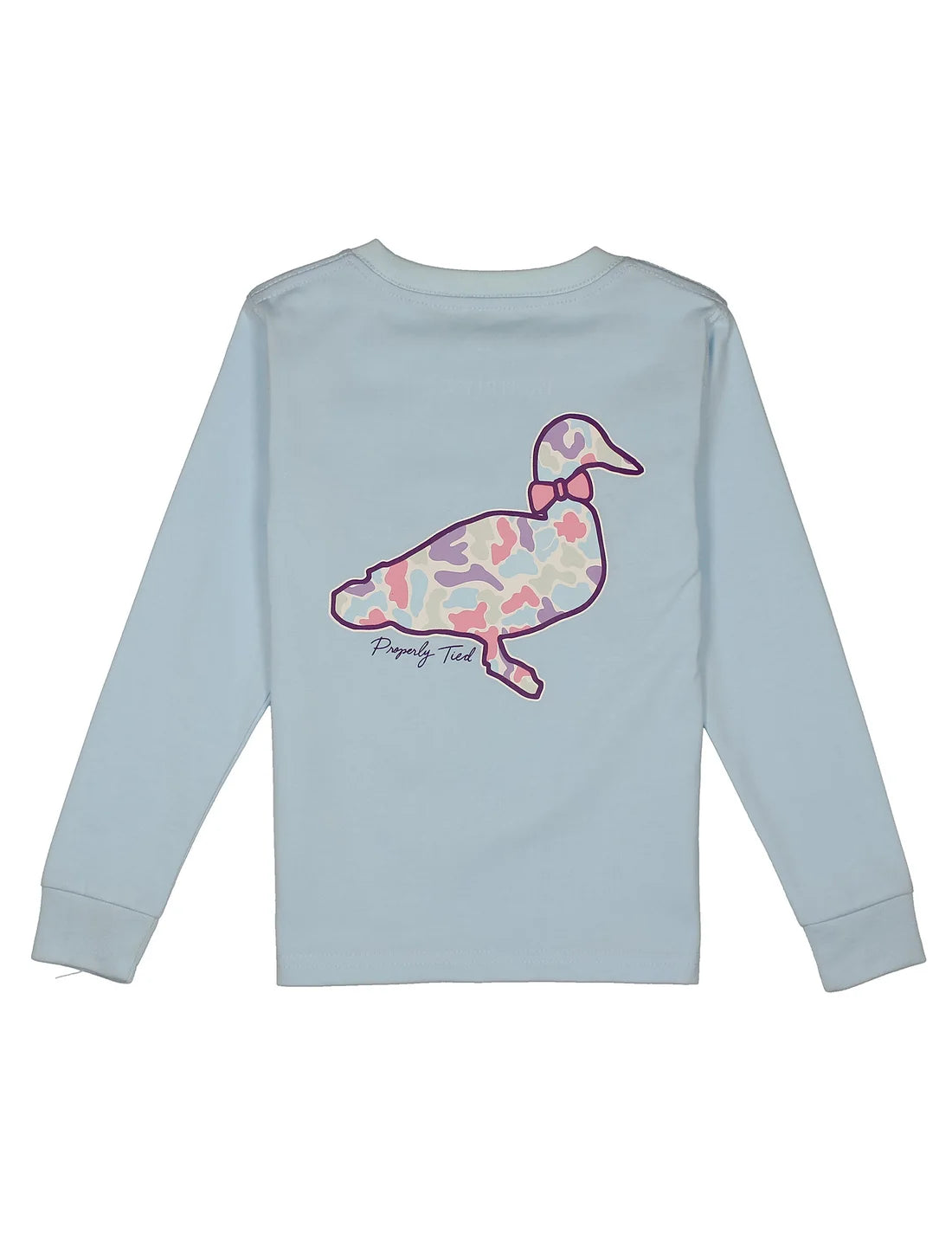 GIRLS COTTON CANDY CAMO LOGO LS TEE - PERIWINKLE