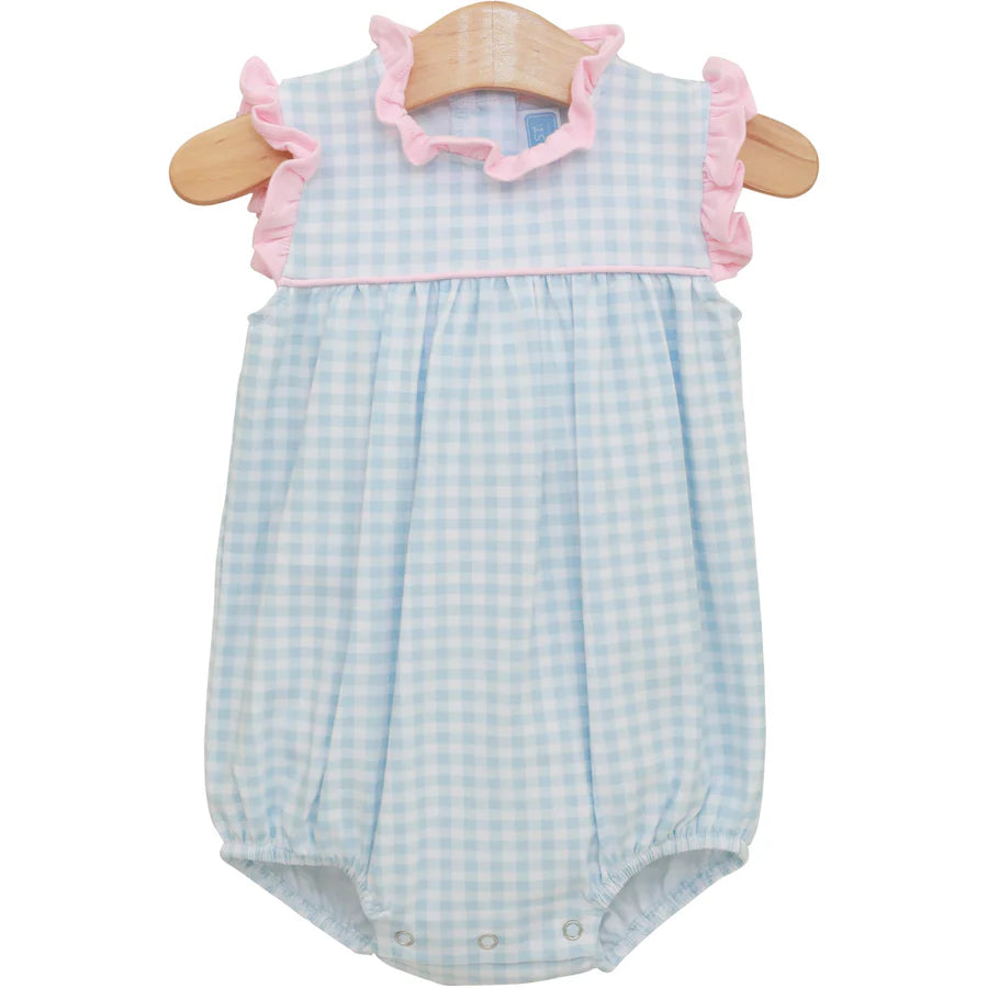 MEREDITH BUBBLE - LIGHT BLUE GINGHAM/LIGHT PINK