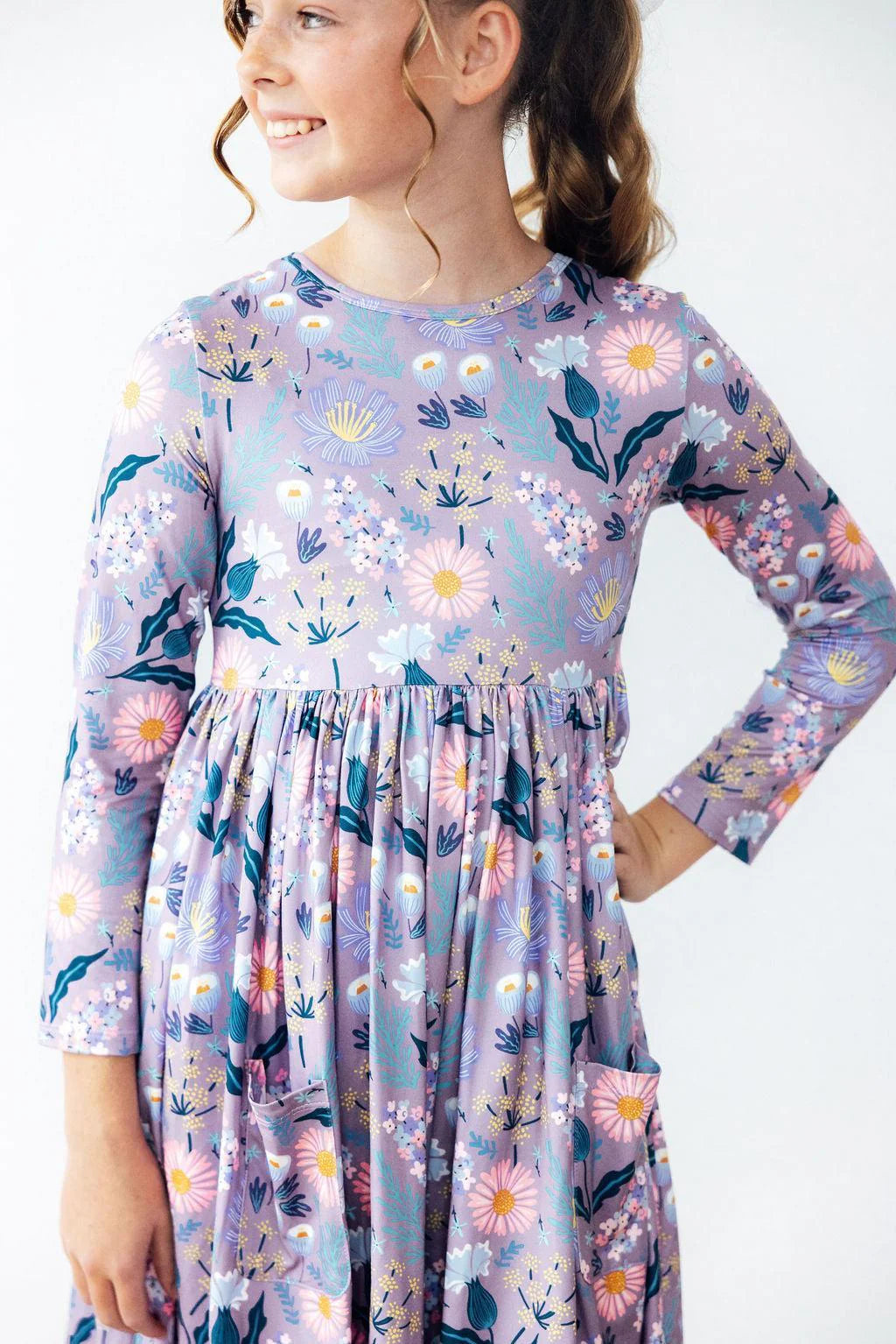 HONEYSUCKLE L/S POCKET TWIRL DRESS