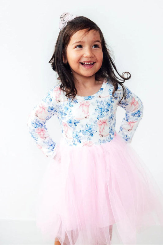 BOOTS WITH THE BOWS LS TUTU DRESS
