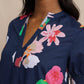 MINA GARDEN SPLENDOR TIERED DRESS - BLUE