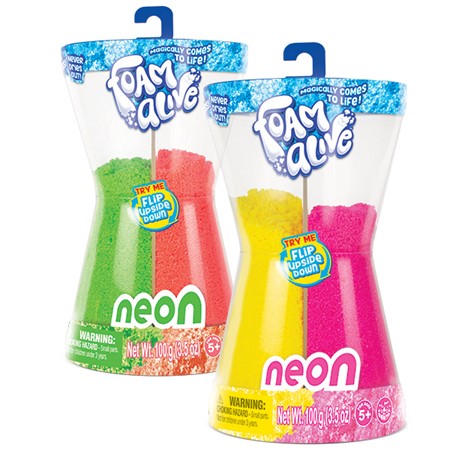 FOAM ALIVE NEON HOURGLASS - ASSORTED