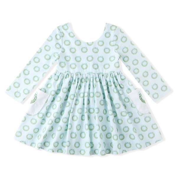 EMBROIDERY POCKET DRESS - WREATH