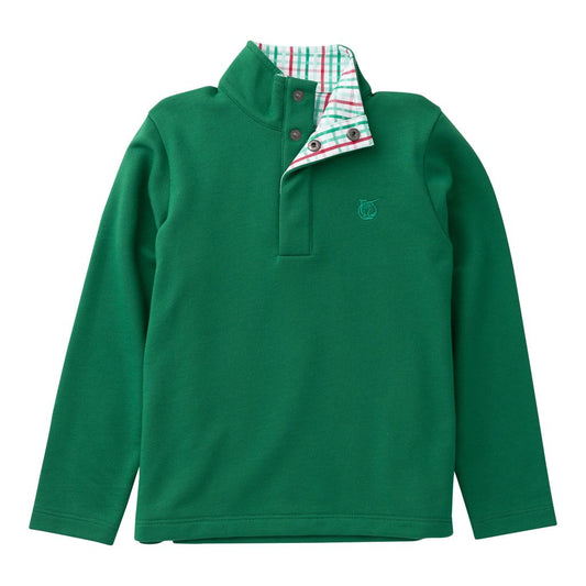 BOY'S SPORTY SNAP PULLOVER - ABUNDANT GREEN