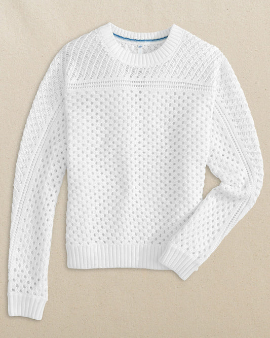 OPHELIA OPEN STITCH SWEATER - CLASSIC WHITE
