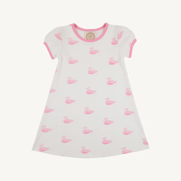PENNY'S PLAY DRESS MERRIMACK QUACK QUACK HAMPTONS HOT PINK