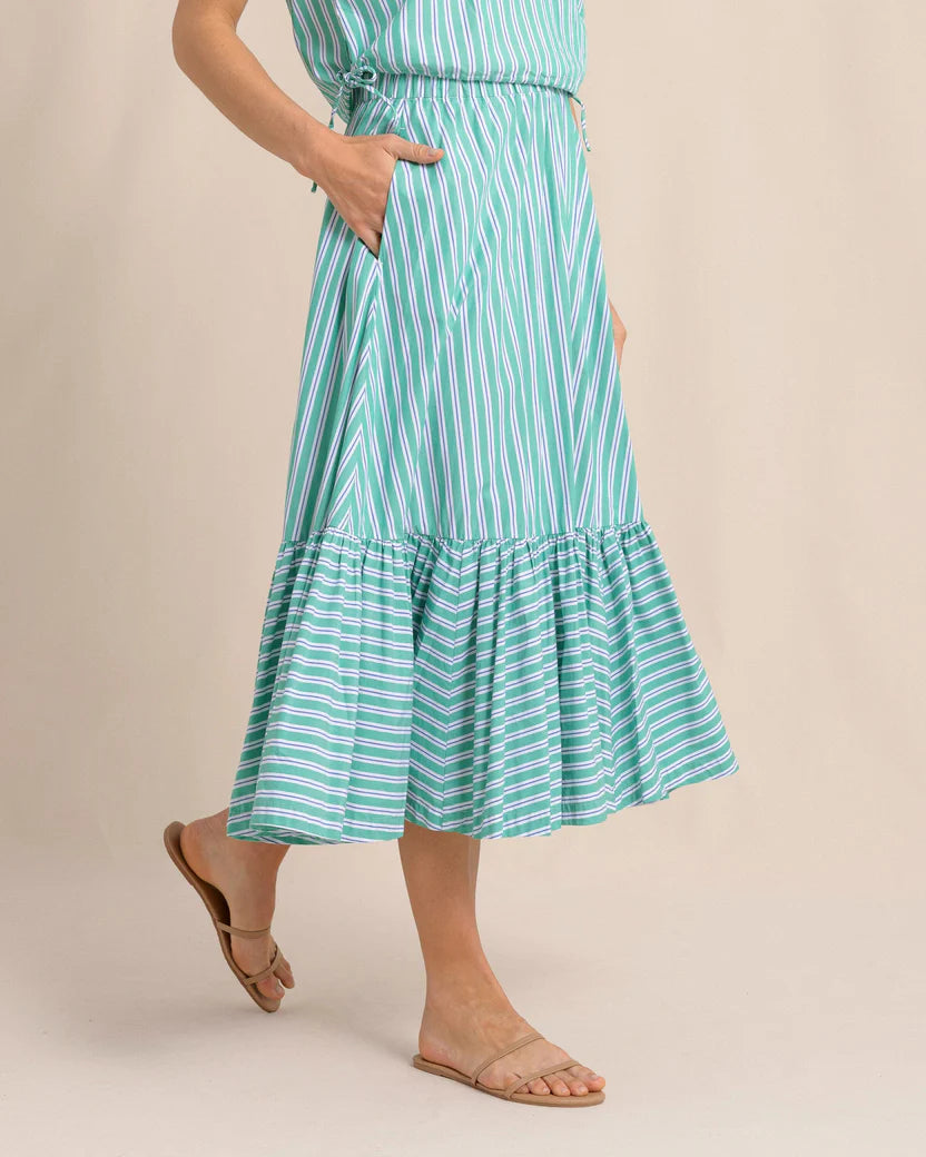 PEYTON MIDI SKIRT - SIMPLY GREEN