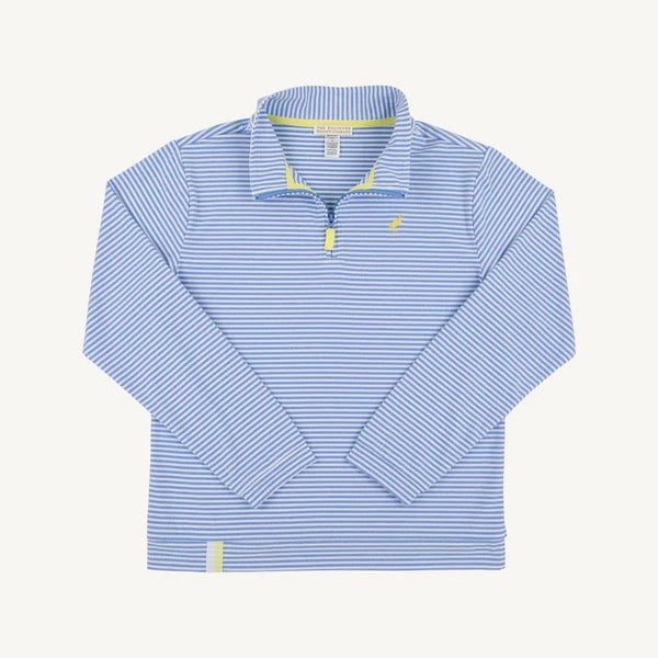 PREPLETIC HAYWORD HALF ZIP - BARBADOS  BLUE STRIPE