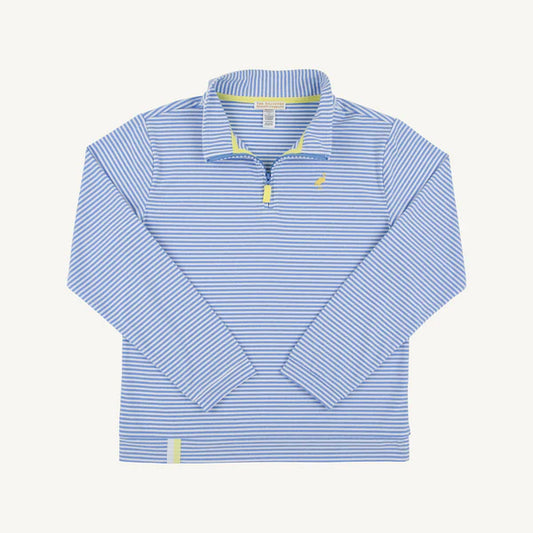 PREPLETIC HAYWORD HALF ZIP - BARBADOS  BLUE STRIPE