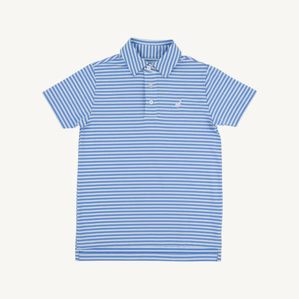 PREPLETIC PRIM & PROPER POLO SUNRISE BLVD BLUE STRIPE