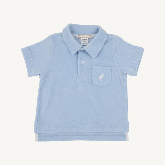 PRIM & PROPER POLO - TERRYCLOTH BEALE STREET BLUE