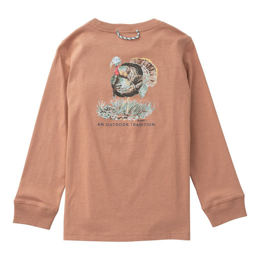 BOYS LS COTTON POCKET T-SHIRT MOCHA MOUSSE
