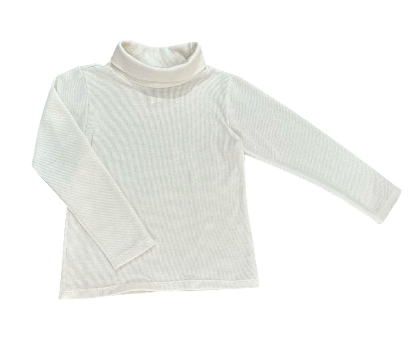 KNIT TURTLENECK TOP - CREAM