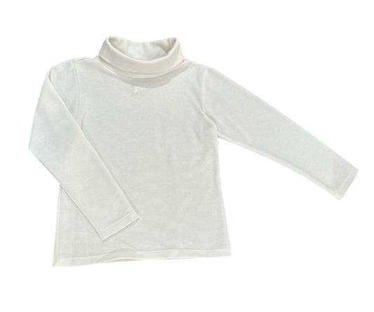 KNIT TURTLENECK TOP - CREAM