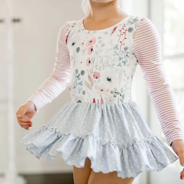 FARRAH LONG SLEEVE LEOTARD - SOFT STEMS
