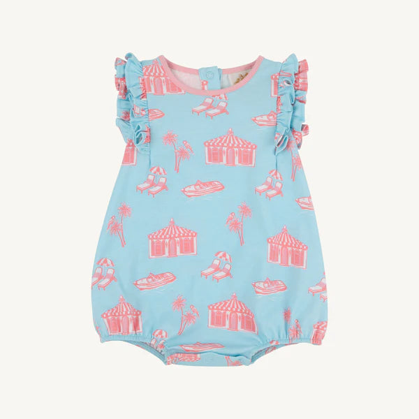 RUEHLING RUFFLE BUBBLE - PARROT CAY CANOPY/SANDPEARL PINK