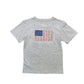 FLAG GRAPHIC TEE - GREY HEATHER