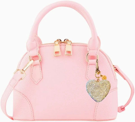 CHARLOTTE PURSE W/ HEART CHARM - BUBBLEGUM