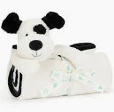 BLACK AND CREAM BASHFUL PUPPY BLANKIE