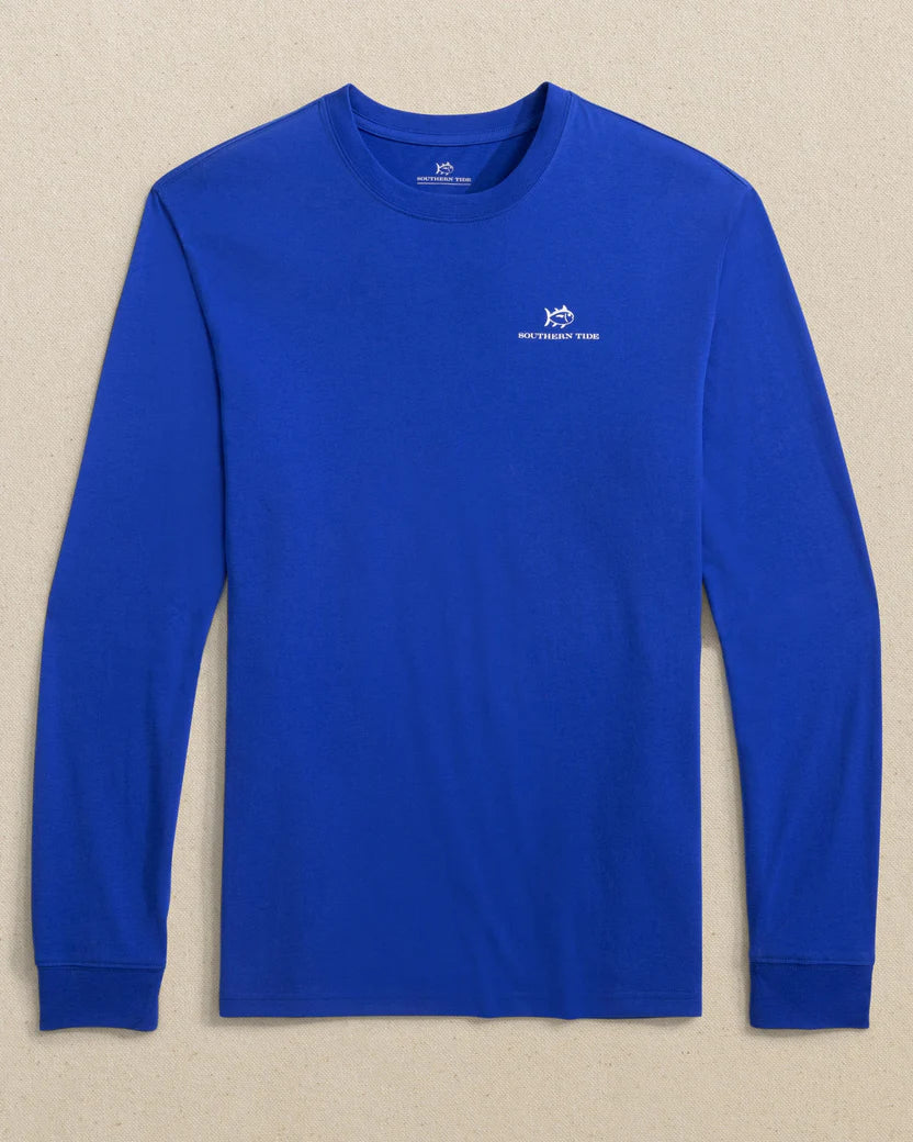 SKIP JACK LIGHTS LONG SLEEVE TEE - SURF BLUE
