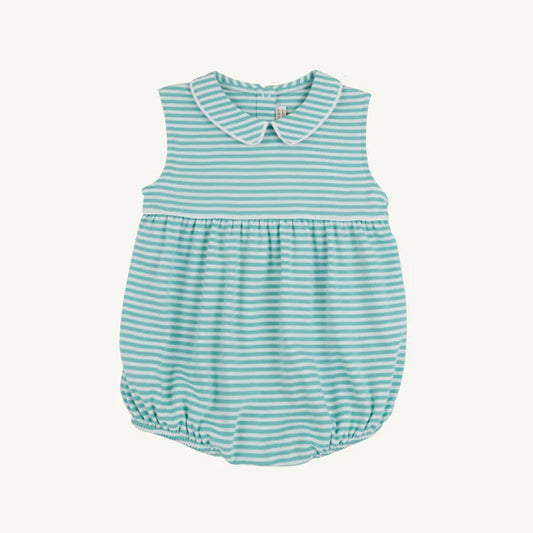 SLEEVELESS BRADFORD BUBBLE - TURKS TEAL STRIPE