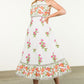 HALTER FLORAL PRINT MAXI DRESS - CREAM