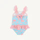 ST.LUCIA SWIMSUIT - PARROT CAY CANOPY WITH PARROT CAY CORAL STRIPE