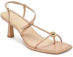 MYLEE SQUARE TOE HEEL - LIGHT TAN