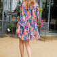 LONG SLEEVE TIERED FLORAL DRESS