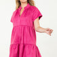 SUEDE MINI DRESS - PINK