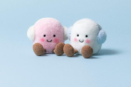 AMUSEABLE TOASTIE PINK AND WHITE MARSHMALLOW
