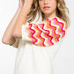 MOCK NECK CROCHET SLEEVE KNIT TOP - CREAM