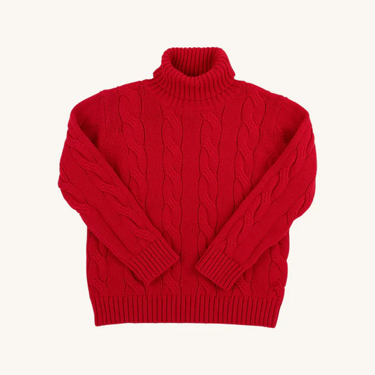 TOWNSEND TURTLENECK SWEATER - RICHMOND RED TONAL STORK