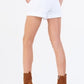 MID RISE ROLLED HEM SHORT - WHITE