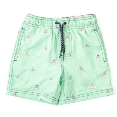 MINT SHARK SWIM TRUNKS