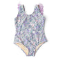 FRINGE BACK ONE PIECE - FLOWER POWER PURPLE
