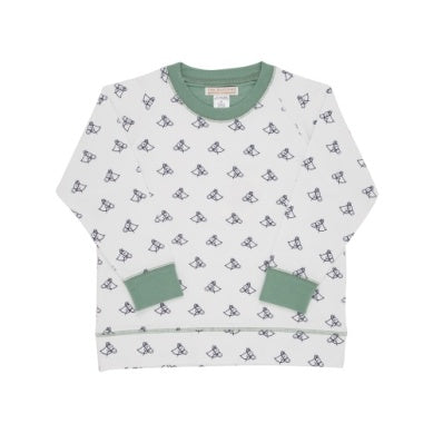 CASSIDY CREWNECK BOYS - PONY PORTRAIT/GALLATIN GREEN